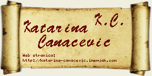 Katarina Čanaćević vizit kartica